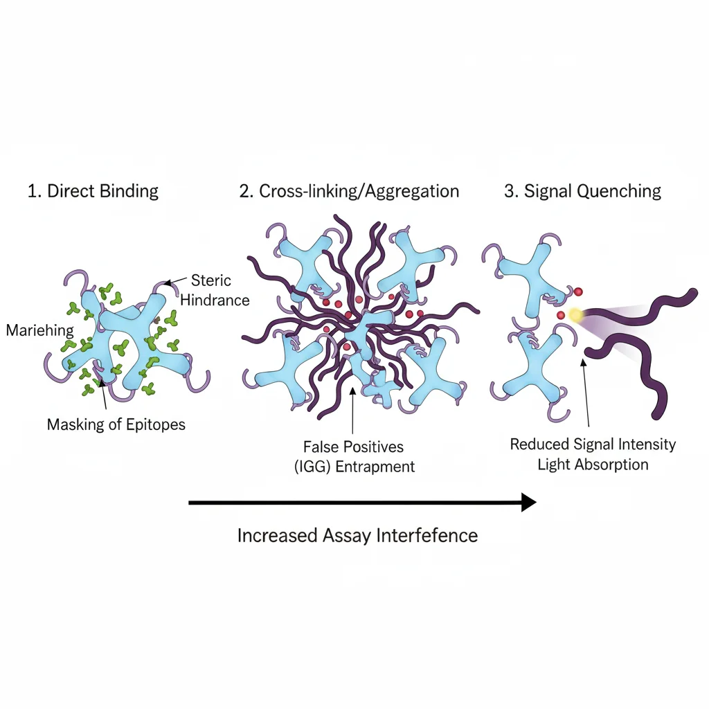Figure 6 Schematic of IgG polymer interference mechanisms in vitro experiments